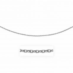 14k White Gold Pendant Chain with Textured Links (2.90 mm)
