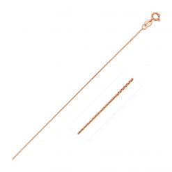 14k Pink Gold Diamond Cut Cable Link Chain (0.87 mm)