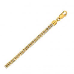 Ice Barrel Chain Bracelet in 14k Yellow Gold  (4.25 mm)