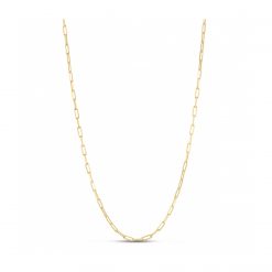 Sterling Silver Gold Plated Paperclip Chain (2.50 mm)