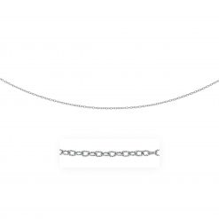 14k White Gold Pendant Chain with Textured Links (2.30 mm)