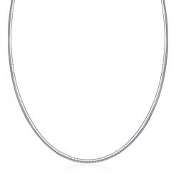 Sterling Silver Classic Omega Chain Necklace (3.0mm)