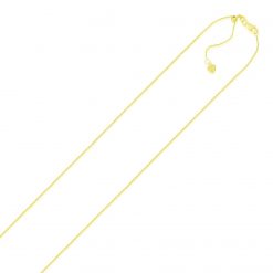 14k Yellow Gold Adjustable Cable Chain (1.10 mm)