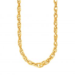 14k Yellow Gold Ornate Prince of Wales Chain Necklace