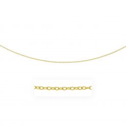 14k Yellow Gold Pendant Chain with Textured Links (2.50 mm)