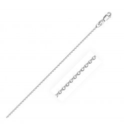 18k White Gold Cable Chain (1.10 mm)
