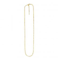 Endless Adjustable Box Chain in 14k Yellow Gold (0.95 mm)