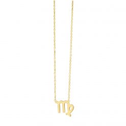 14K Yellow Gold Virgo Necklace