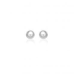 14k White Gold Classic Stud Earrings (8mm)