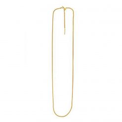 Endless Adjustable Wheat Chain in 14k Yellow Gold (1.10 mm)