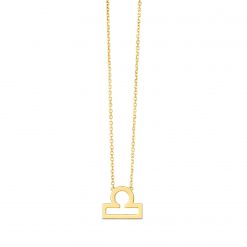 14K Yellow Gold Libra Necklace