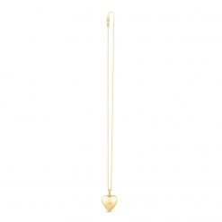 14k Yellow Gold Diamond Heart Locket Necklace