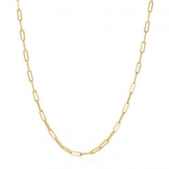 14K Yellow Gold Wide Paperclip Chain (3.20 mm)