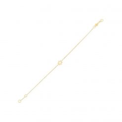 14k Yellow Gold Star of David Bracelet