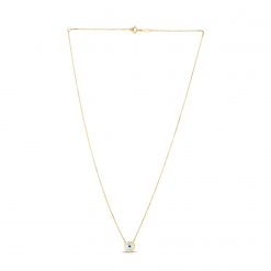14k Yellow Gold MOP Evil Eye Necklace